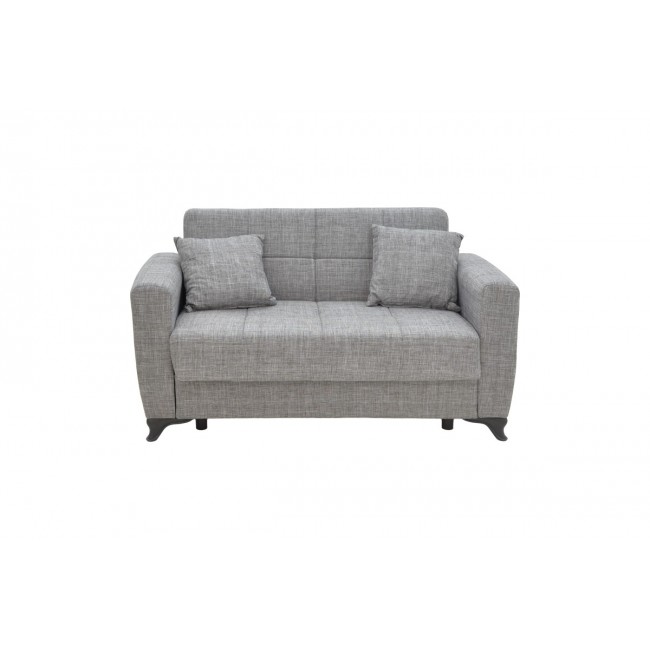 Καναπές κρεβάτι "MODESTO" διθέσιος από ύφασμα σε γκρι χρώμα 155x85x80