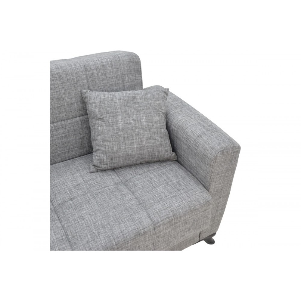 Καναπές κρεβάτι "MODESTO" διθέσιος από ύφασμα σε γκρι χρώμα 155x85x80