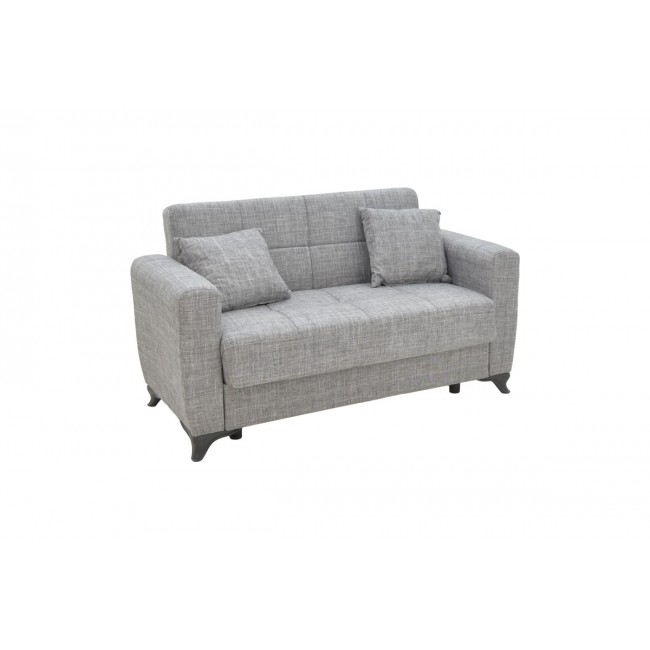 Καναπές κρεβάτι "MODESTO" διθέσιος από ύφασμα σε γκρι χρώμα 155x85x80