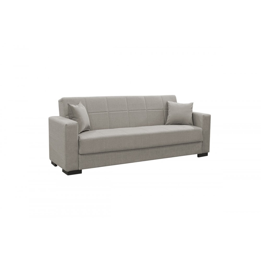 Καναπές κρεβάτι "VOX" τριθέσιος από ύφασμα σε γκρι χρώμα 215x85x80