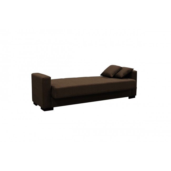 Καναπές κρεβάτι "VOX" τριθέσιος από ύφασμα σε καφέ χρώμα 215x85x80