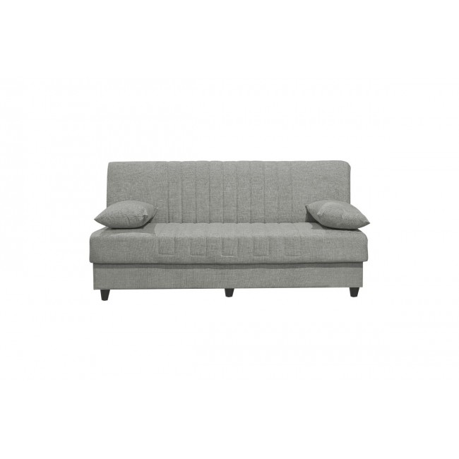 Καναπές κρεβάτι "ROMINA" τριθέσιος από ύφασμα σε γκρι χρώμα 190x85x90