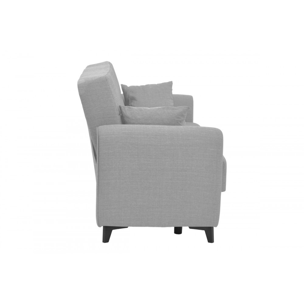 Καναπές κρεβάτι "LINCOLN" διθέσιος από ύφασμα σε γκρι χρώμα 165x85x90