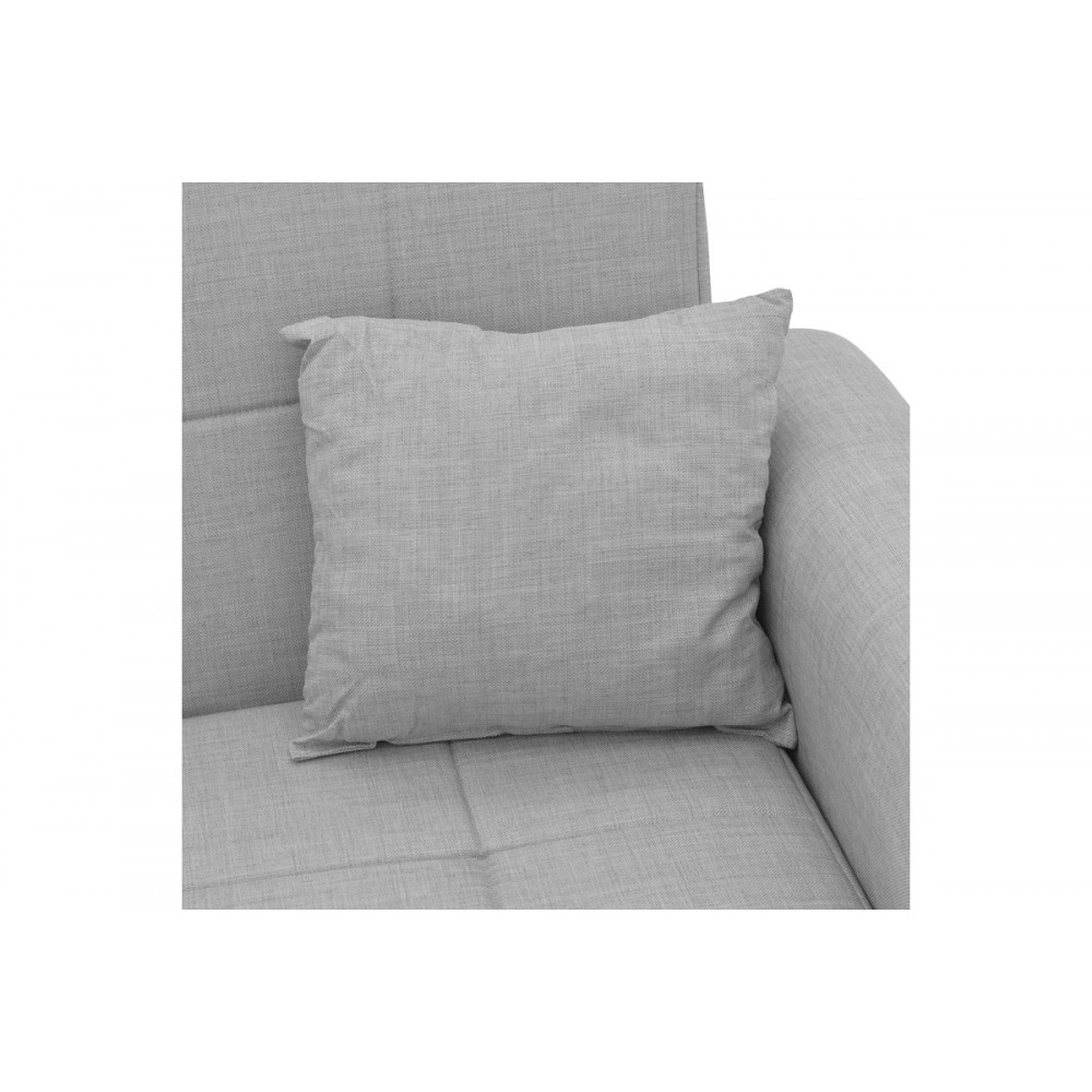 Καναπές κρεβάτι "LINCOLN" διθέσιος από ύφασμα σε γκρι χρώμα 165x85x90