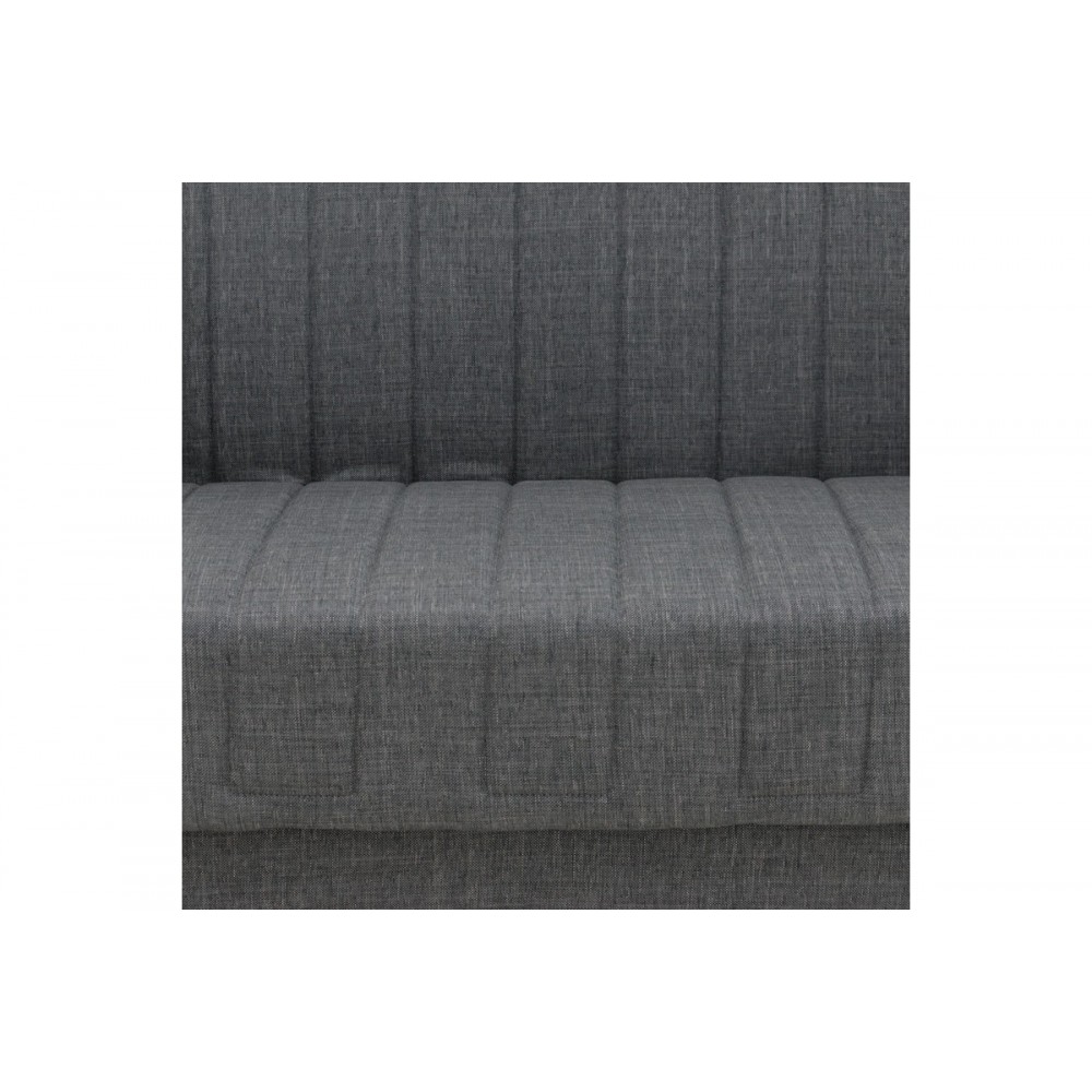 Καναπές κρεβάτι "ROMINA" τριθέσιος από ύφασμα σε ανθρακί χρώμα 190x85x90