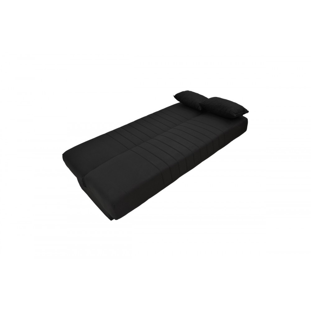 Καναπές κρεβάτι "ROMINA" τριθέσιος από ύφασμα σε μαύρο χρώμα 190x85x90