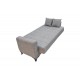 Καναπές κρεβάτι "MODESTO" τριθέσιος από ύφασμα σε γκρι χρώμα 215x85x80