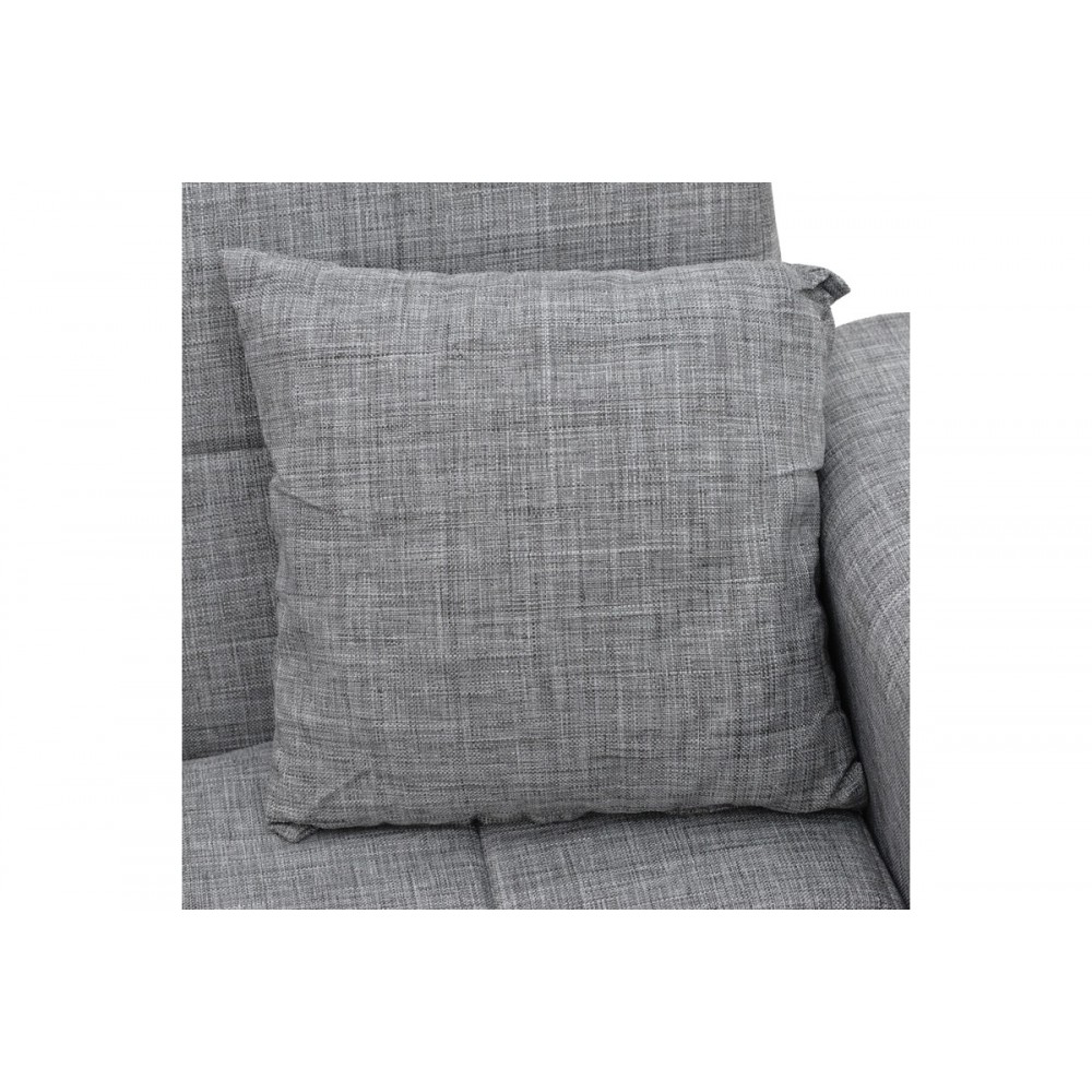 Καναπές κρεβάτι "MODESTO" τριθέσιος από ύφασμα σε γκρι χρώμα 215x85x80