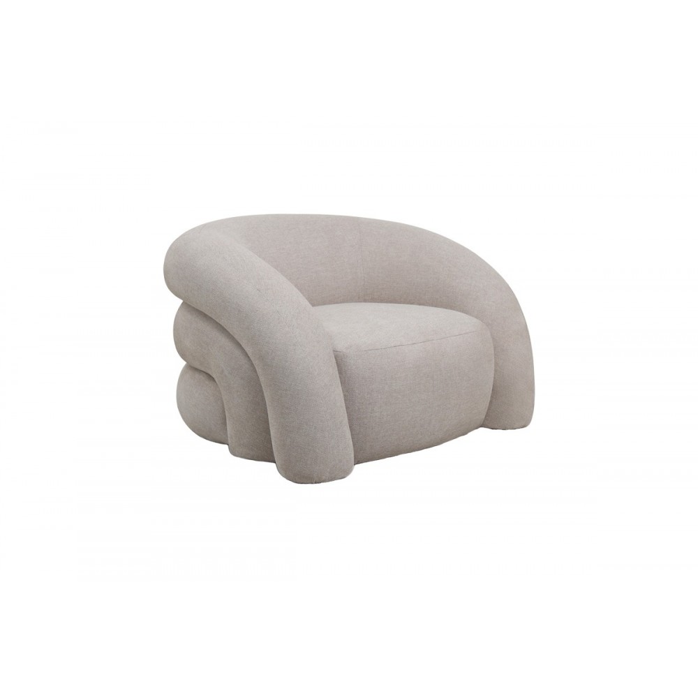 Πολυθρόνα "LEXY" από ύφασμα σε κρεμ χρώμα 100x89.5x60εκ