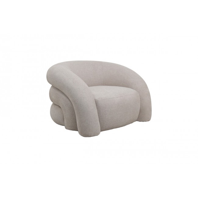 Πολυθρόνα "LEXY" από ύφασμα σε κρεμ χρώμα 100x89.5x60εκ