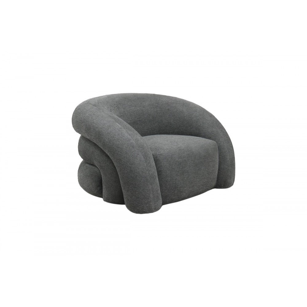 Πολυθρόνα "LEXY" από ύφασμα σε γκρι χρώμα 100x89.5x60