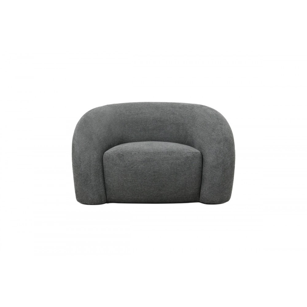 Πολυθρόνα "LEXY" από ύφασμα σε γκρι χρώμα 100x89.5x60