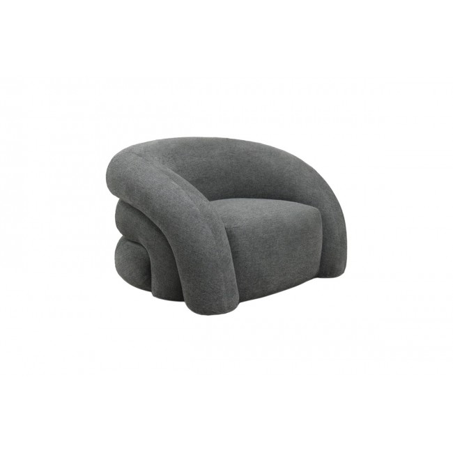 Πολυθρόνα "LEXY" από ύφασμα σε γκρι χρώμα 100x89.5x60