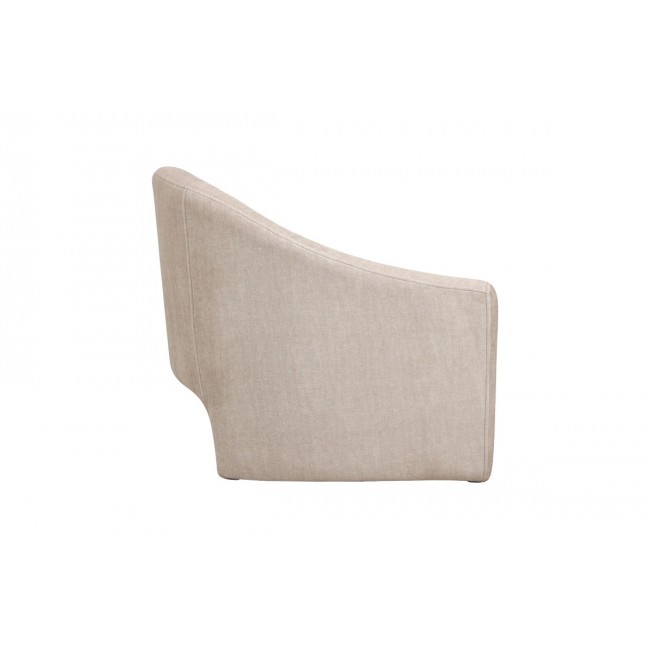 Πολυθρόνα "BERZA" από ύφασμα σε κρεμ χρώμα 76x76x71