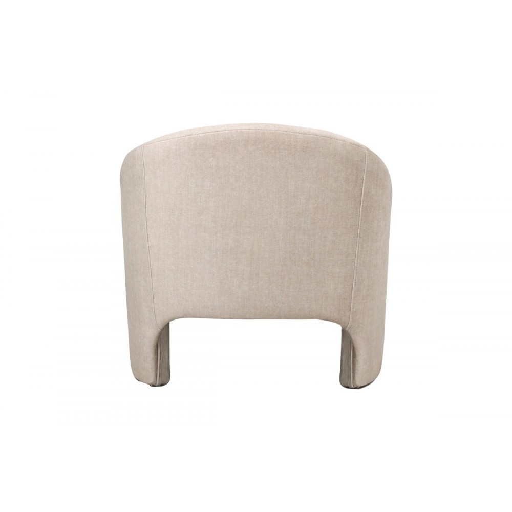 Πολυθρόνα "BERZA" από ύφασμα σε κρεμ χρώμα 76x76x71