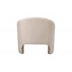 Πολυθρόνα "BERZA" από ύφασμα σε κρεμ χρώμα 76x76x71