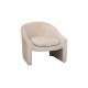 Πολυθρόνα "BERZA" από ύφασμα σε κρεμ χρώμα 76x76x71