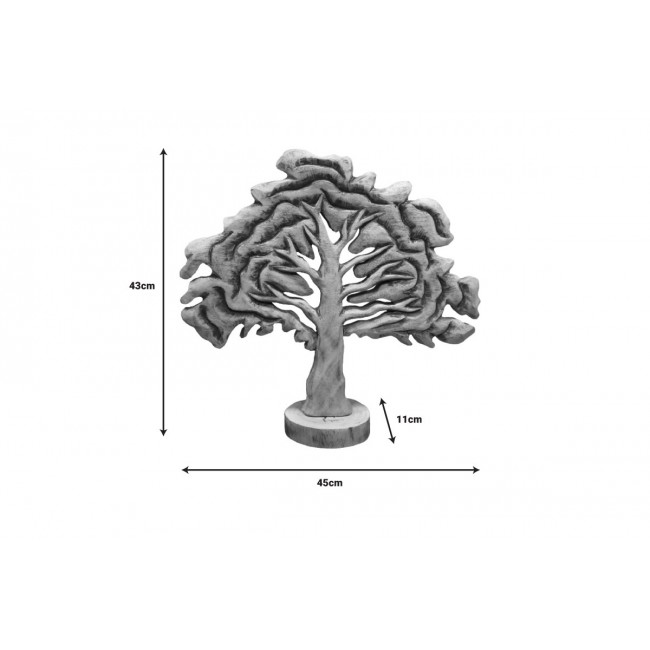 Επιτραπέζιο διακοσμητικό δέντρο "NATREM" από ξύλο σε φυσικό χρώμα 45x11x43