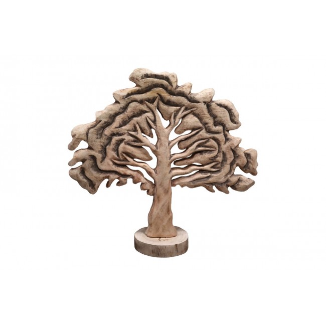 Επιτραπέζιο διακοσμητικό δέντρο "NATREM" από ξύλο σε φυσικό χρώμα 45x11x43