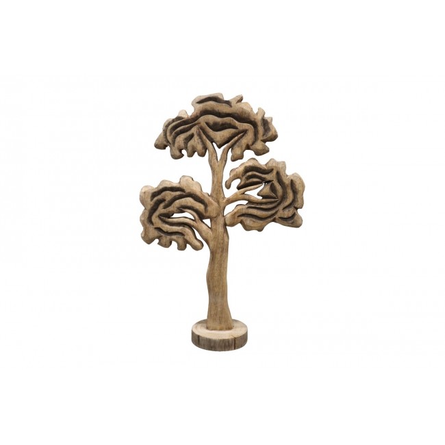 Επιτραπέζιο διακοσμητικό δέντρο "ETHELIA" από ξύλο σε φυσικό χρώμα 35.5x11x53