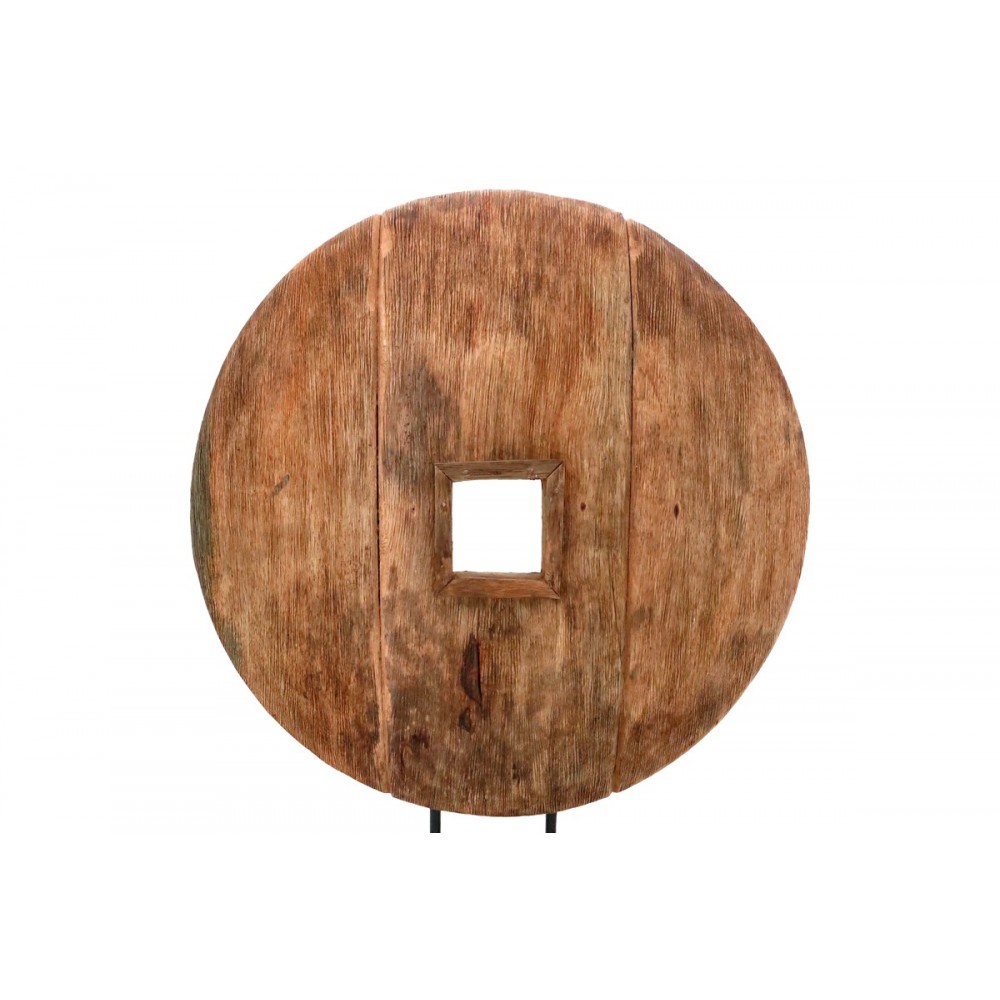 Επιτραπέζιο διακοσμητικό "CART" από ξύλο/μέταλλο σε φυσικό χρώμα 40x9x54