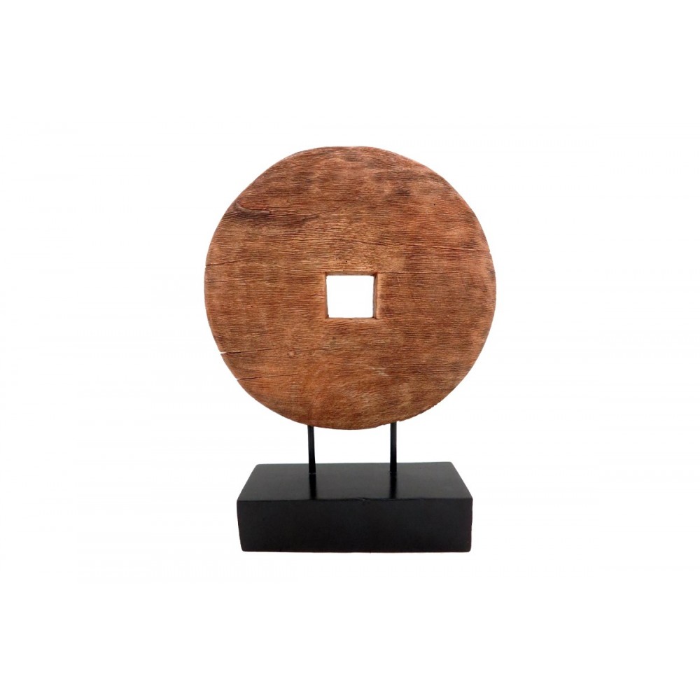 Επιτραπέζιο διακοσμητικό "CART" από ξύλο/μέταλλο σε φυσικό χρώμα 35.5x9x44