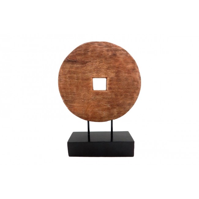 Επιτραπέζιο διακοσμητικό "CART" από ξύλο/μέταλλο σε φυσικό χρώμα 35.5x9x44