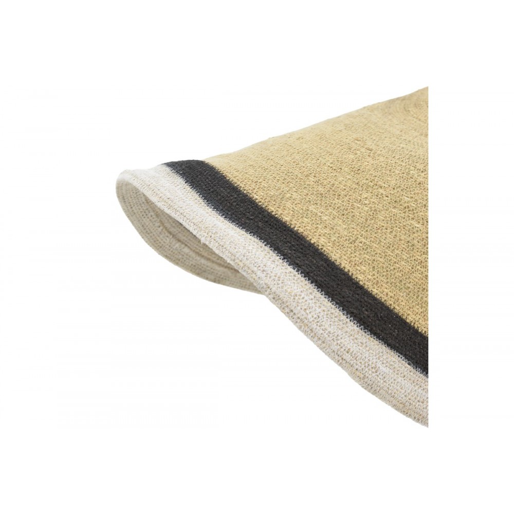 Φωτιστικό οροφής "HATCHIE" από ψάθα/μέταλλο σε φυσικό/μαύρο Φ70x123