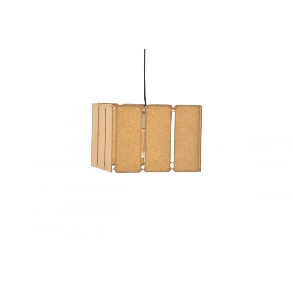 Φωτιστικό οροφής "BOXFO" από press papier/μέταλλο σε καφέ χρώμα 32x32x123