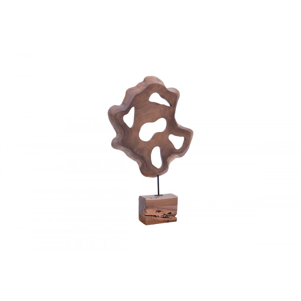 Επιτραπέζιο διακοσμητικό "STRAB" από ξύλο/μέταλλο σε φυσικό χρώμα 55x10x80