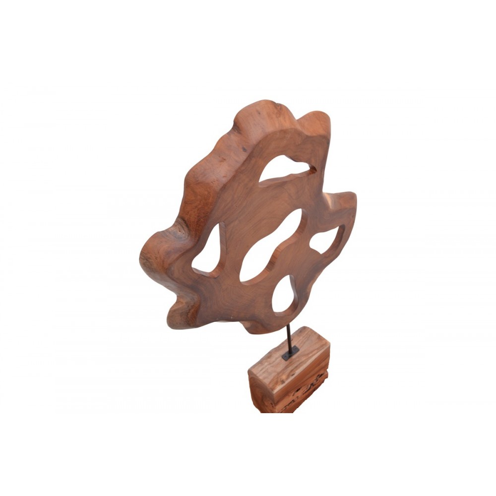 Επιτραπέζιο διακοσμητικό "STRAB" από ξύλο/μέταλλο σε φυσικό χρώμα 55x10x80