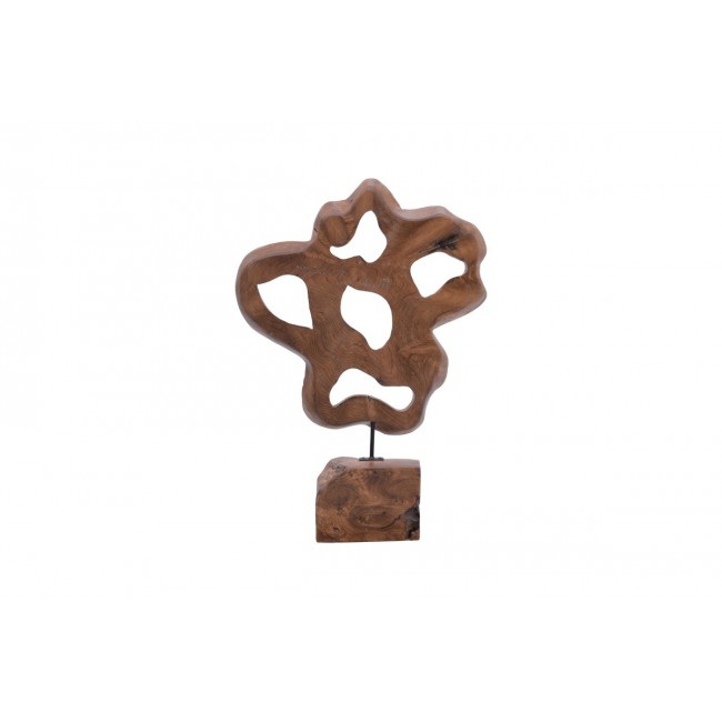 Επιτραπέζιο διακοσμητικό "STRAB" από ξύλο/μέταλλο σε φυσικό χρώμα 49x15x70