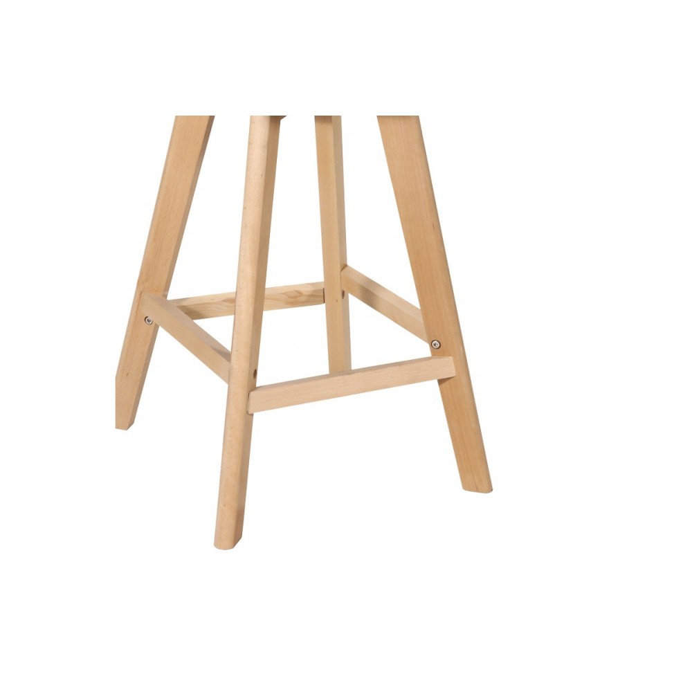 Σκαμπό μπαρ "GASTON" από pp/pu σε μαύρο/φυσικό χρώμα 56x48.5x104