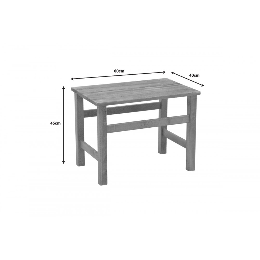 Τραπέζι "SYMMRINE" από ξύλο σε καρυδί χρώμα 60x40x45