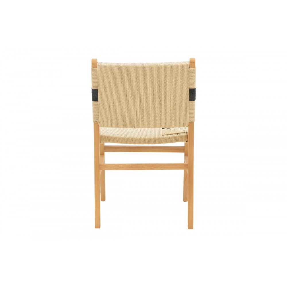 Καρέκλα "JULIEN" από ξύλο/σχοινί σε φυσικό χρώμα 61x54x85