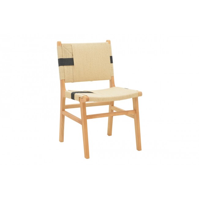 Καρέκλα "JULIEN" από ξύλο/σχοινί σε φυσικό χρώμα 61x54x85