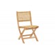 Καρέκλα πτυσσομενη "XIANJU" από ξύλο/σχοινί σε φυσικό χρώμα 47x58x85
