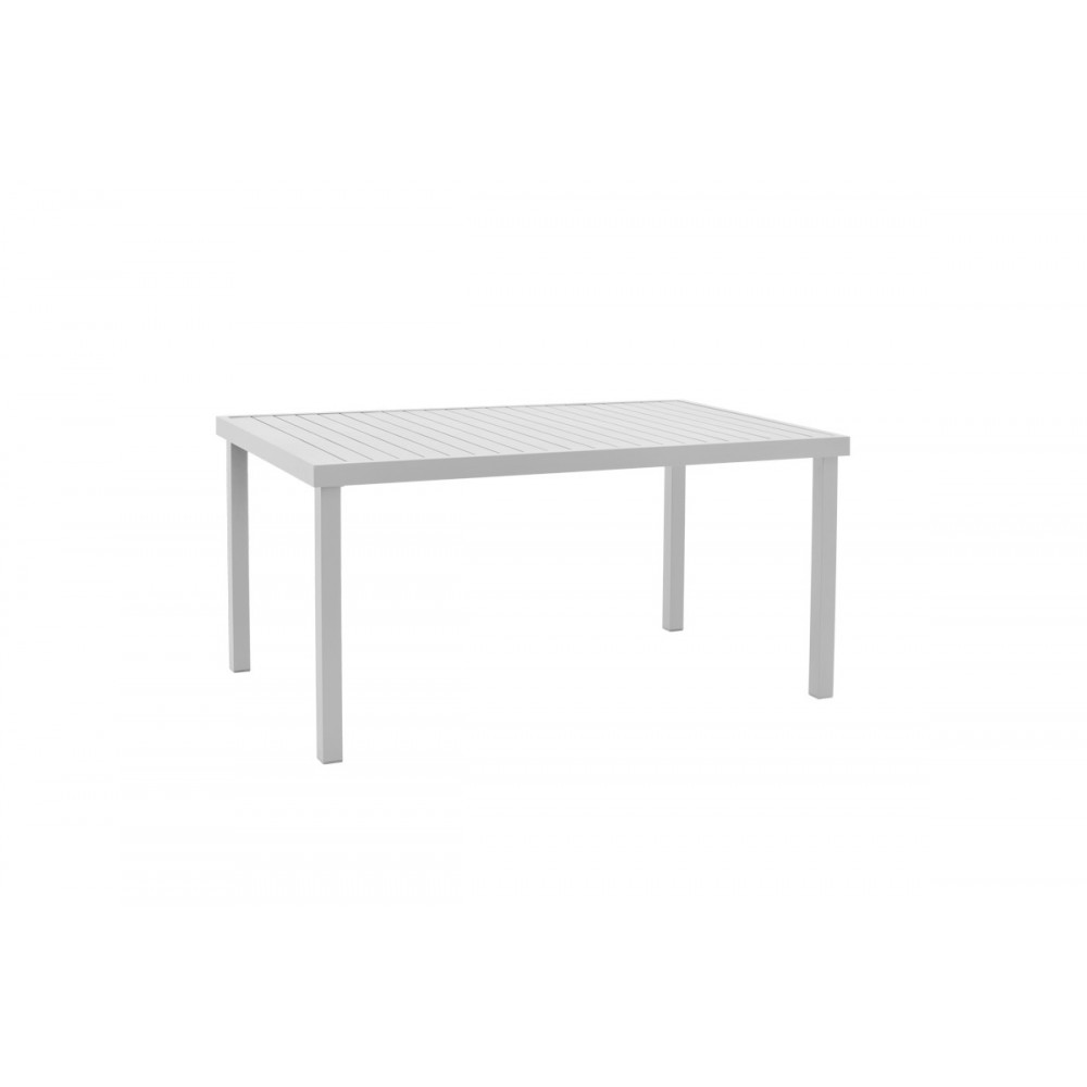 Τραπεζαρία 7τμχ "KLITON-SAVOR" από αλουμίνο σε λευκό χρώμα 150x80x74