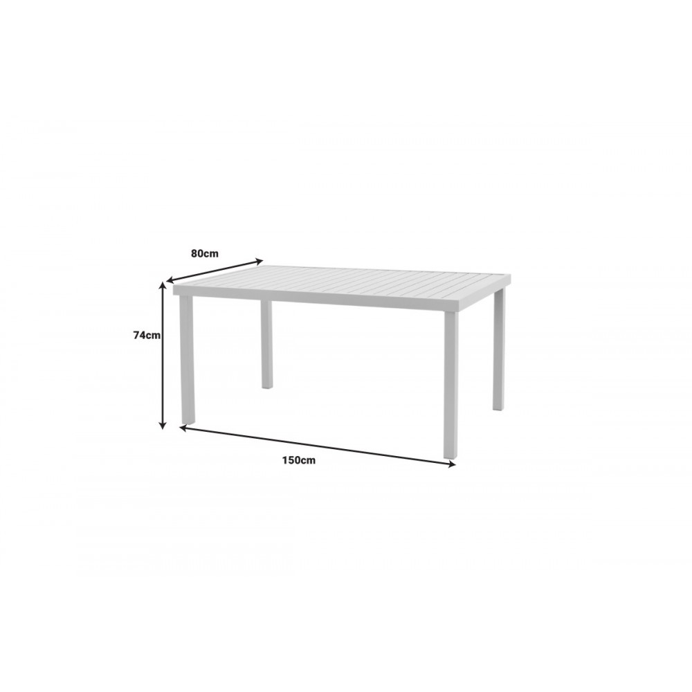 Τραπεζαρία 5τμχ "MOLY-KLITON B" από αλουμίνιο/textilene σε ανθρακί χρώμα 150x80x74