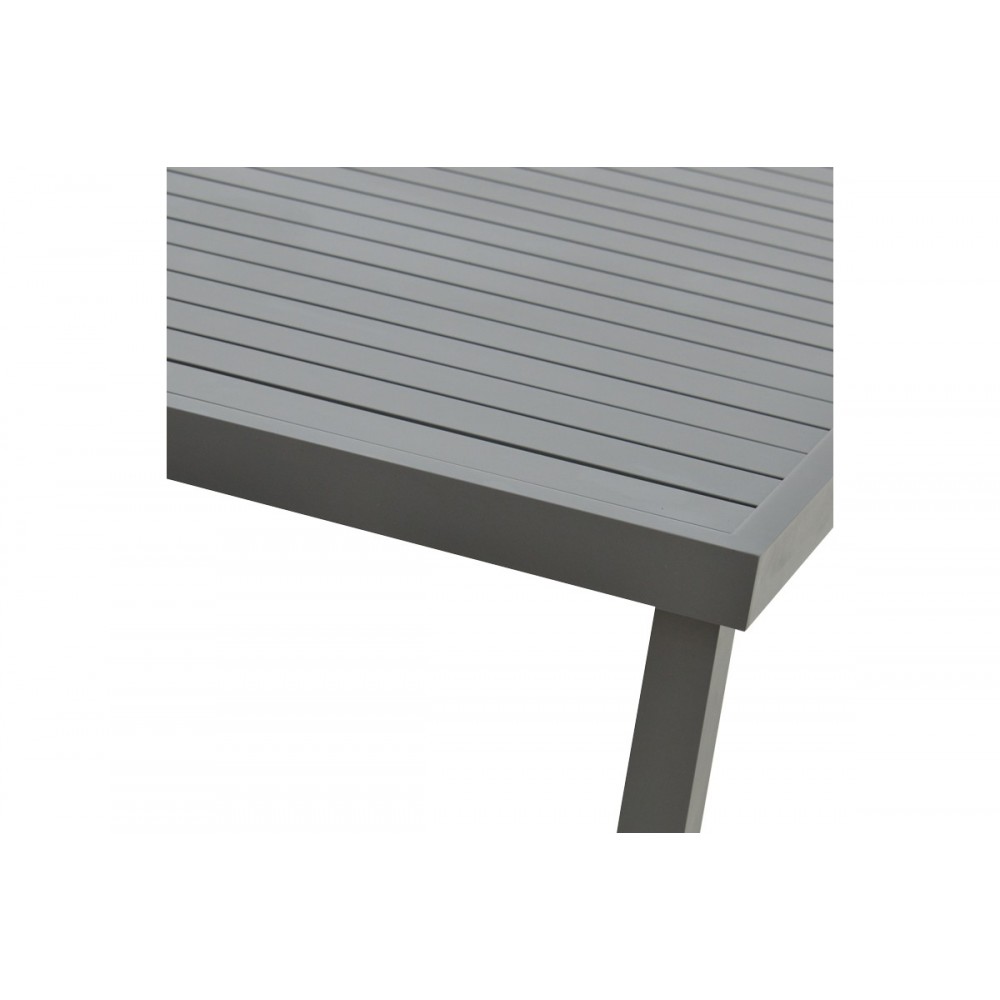 Τραπεζαρία 5τμχ "KHERSON-KLITON A" από αλουμίνιο/σχοινί σε ανθρακί χρώμα 150x80x74