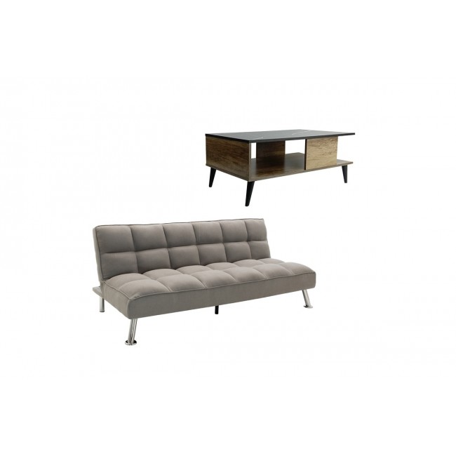 Φοιτητικό πακέτο "SMOOTH" 2τμχ σε γκρι/σονόμα χρώμα 189x92x82