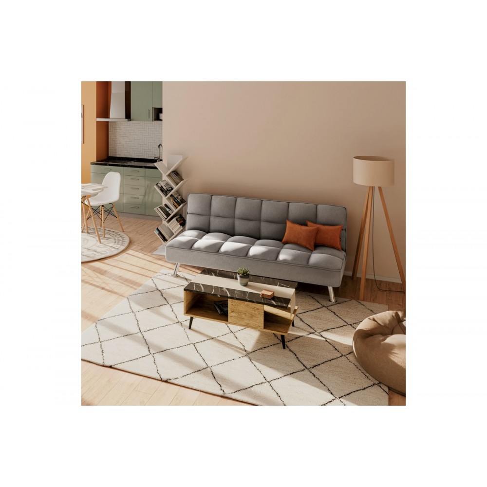 Φοιτητικό πακέτο "SMOOTH" 2τμχ σε γκρι/σονόμα χρώμα 189x92x82