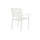 Πολυθρόνα κήπου "CONFIDENCE" από μέταλλο/textilene σε λευκό χρώμα 54x54x86