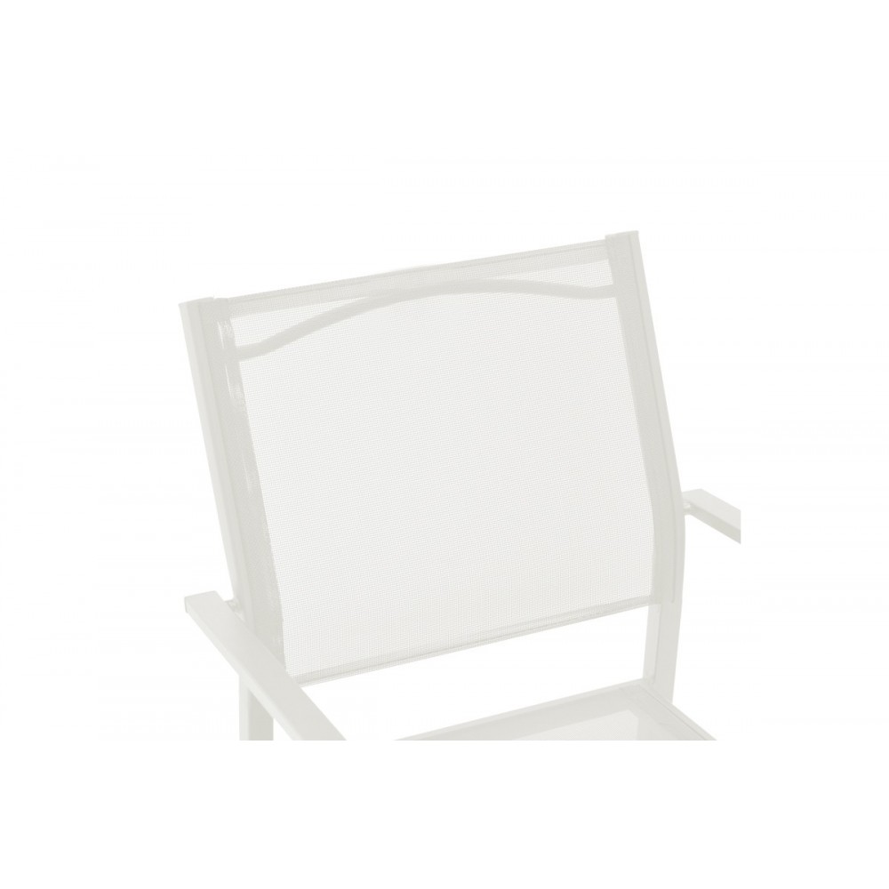 Πολυθρόνα κήπου "CONFIDENCE" από μέταλλο/textilene σε λευκό χρώμα 54x54x86