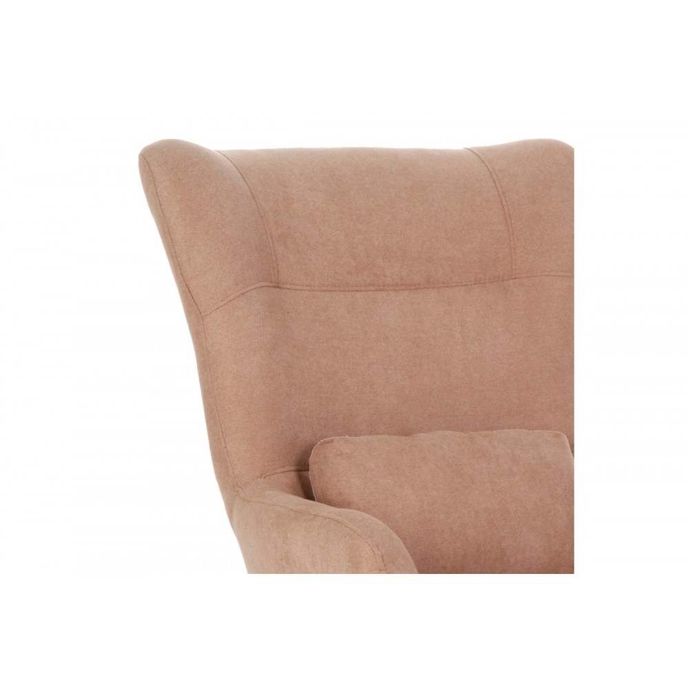 Πολυθρόνα-μπερζέρα "RIMBO" από ύφασμα/μέταλλο σε χρώμα σάπιο μήλο/μαύρο 66x81x102