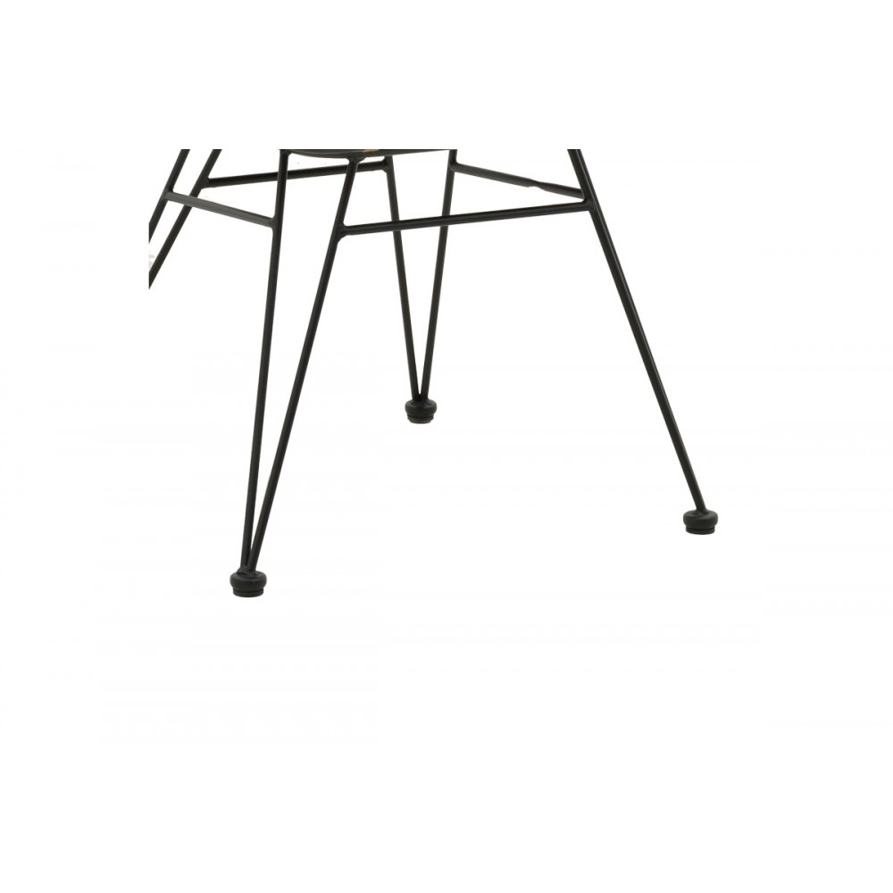 Τραπεζαρία 5τμχ "KLITON-NAOKI B" από αλουμίνιο/rattan σε ανθρακί/φυσικό χρώμα 80x80x74