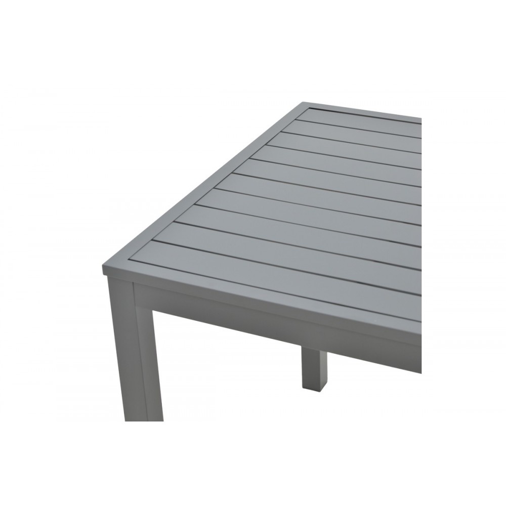 Τραπεζαρία 3τμχ "KLITON-NAOKI" από αλουμίνιο/rattan σε ανθρακί/μαύρο χρώμα 80x80x74