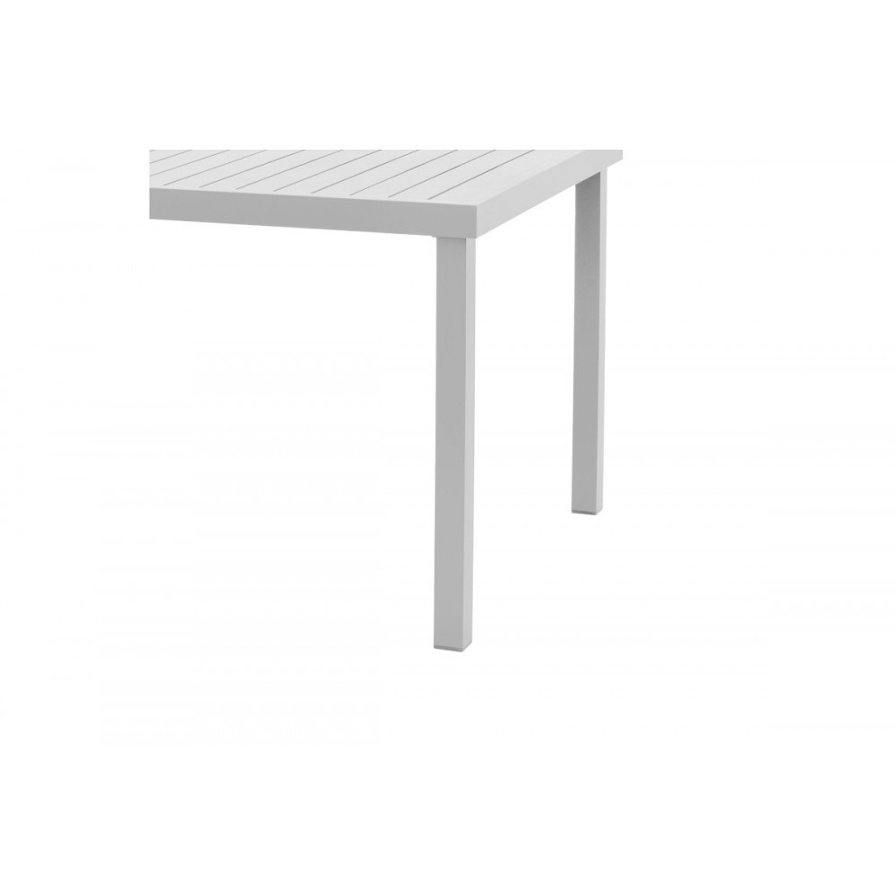 Τραπεζαρία 7τμχ "KLITON-NORTURE" από αλουμίνιο/rattan σε λευκό/φυσικό χρώμα 150x80x74