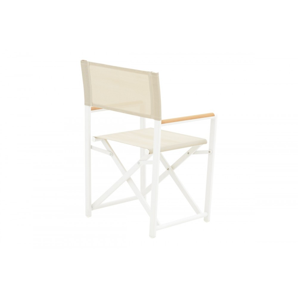 Τραπεζαρία 7τμχ "KLITON-MABU" από αλουμίνιο σε λευκό χρώμα 150x80x74