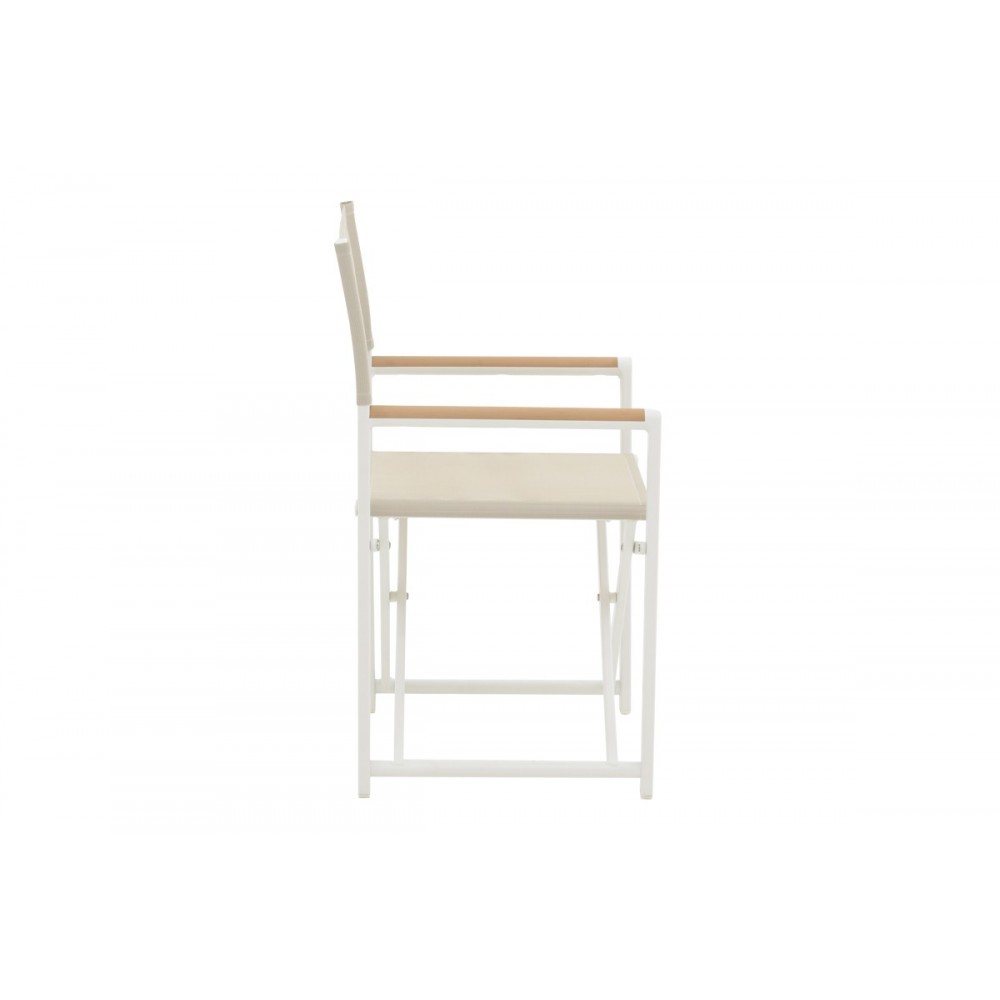 Τραπεζαρία 7τμχ "KLITON-MABU" από αλουμίνιο σε λευκό χρώμα 150x80x74